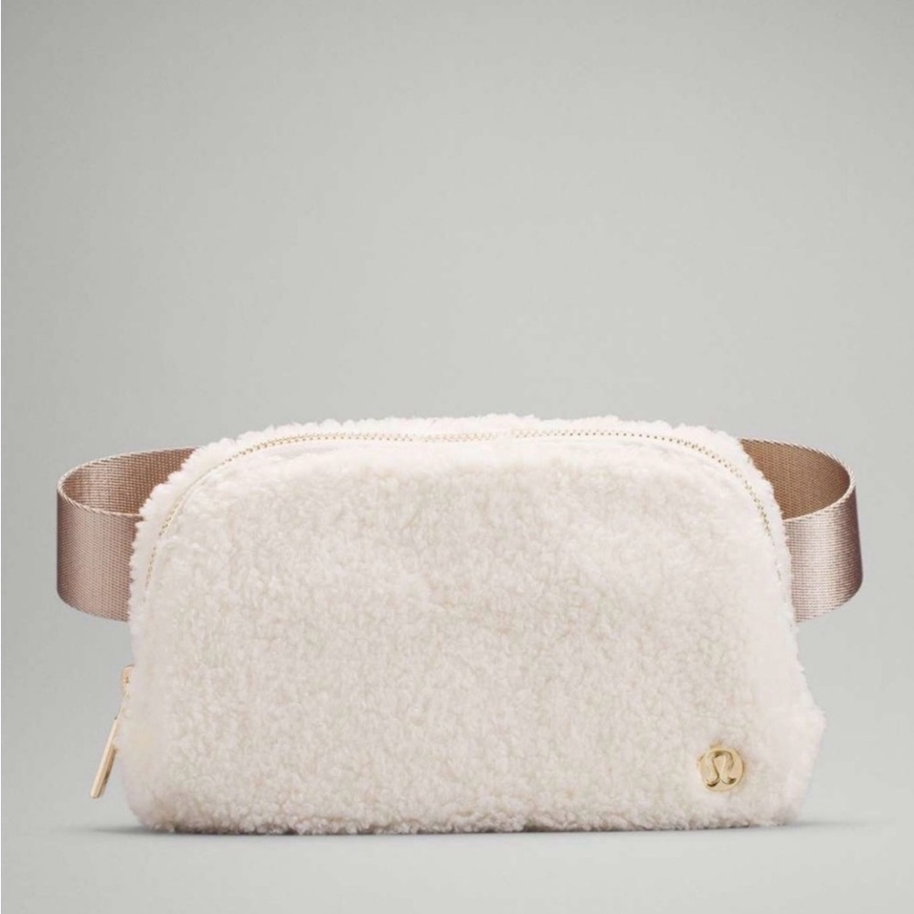 Lululemon Cream Sherpa Belt Bag
